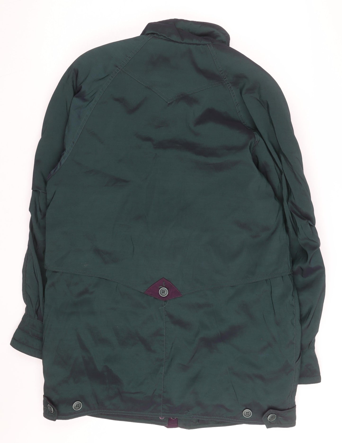 Forecaster of Boston Men's Green Parka Coat S Nylon Mid-Length