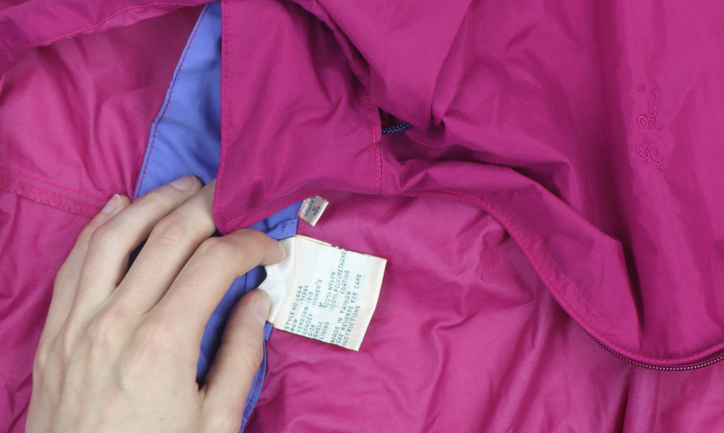 L.L. Bean Women's Pink Hooded Water Resistant Jacket Size S