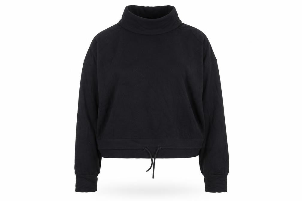 Marks & Spencer Goodmove Women's Black Size 16 High Neck Drawstring Sweatshirt