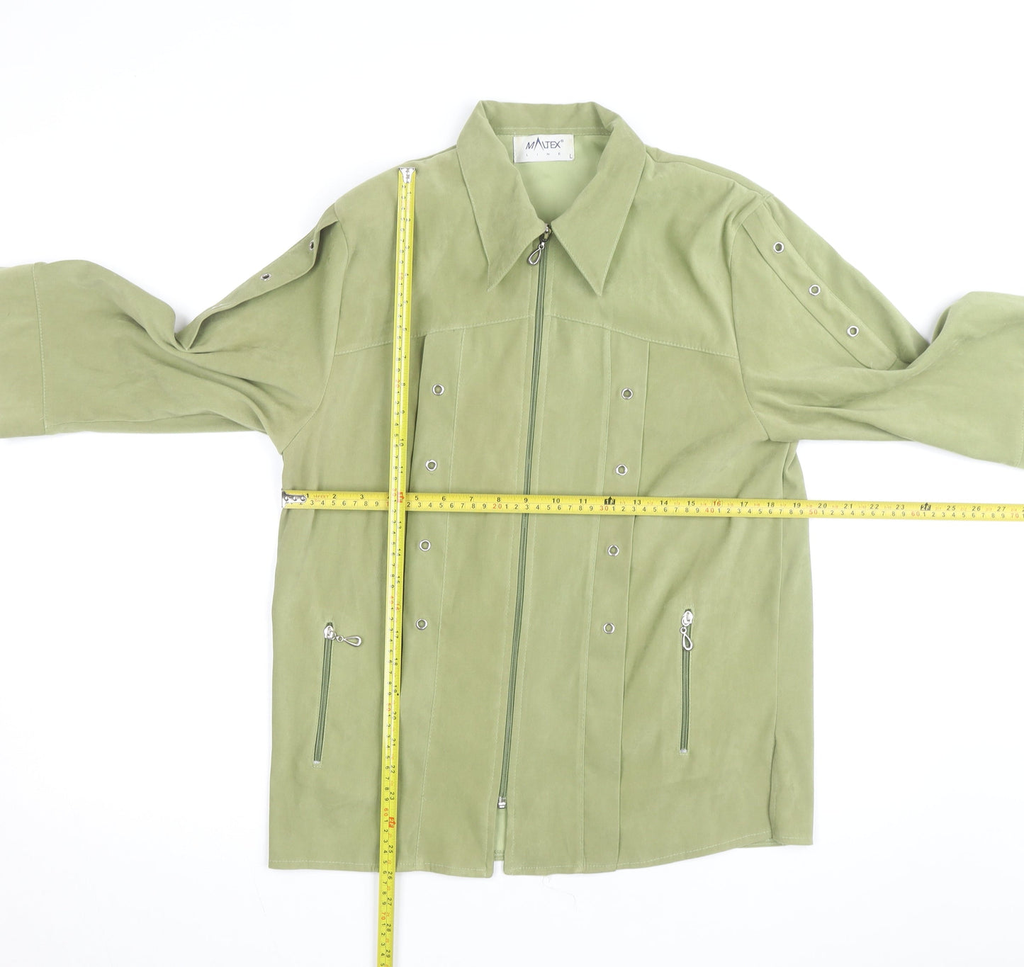 Mattex Line Women’s Green L Full Zip Mid-Length Casual Jacket