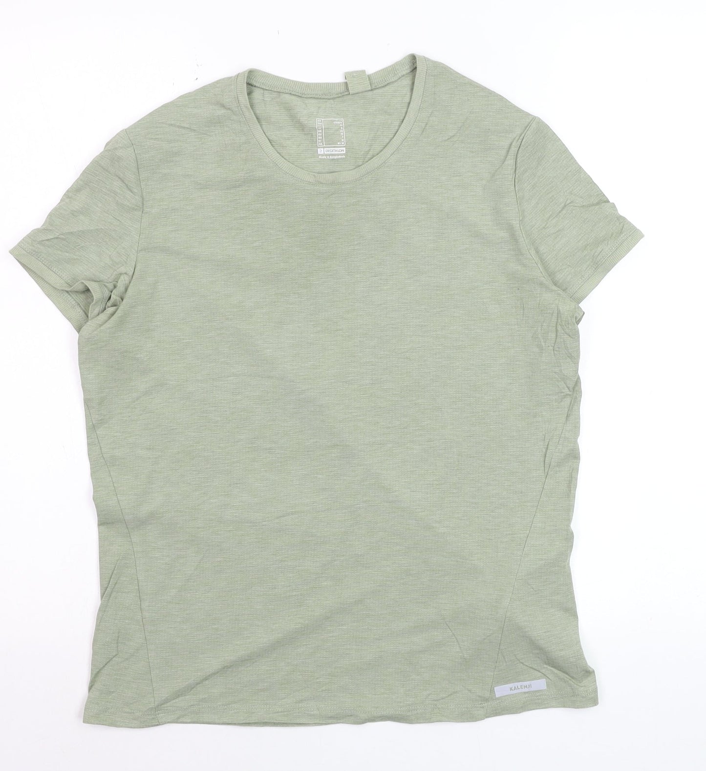 Decathlon Women's Green Regular Fit Short Sleeve T-Shirt Size 12