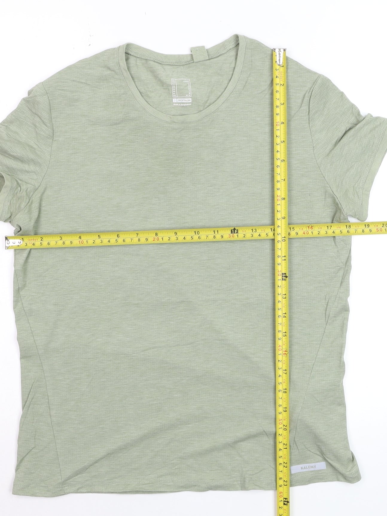 Decathlon Women's Green Regular Fit Short Sleeve T-Shirt Size 12