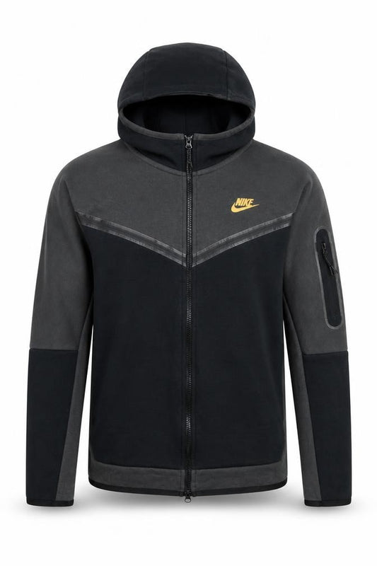 Nike Men's Grey Full Zip Hoodie M Sports Fleece Jacket