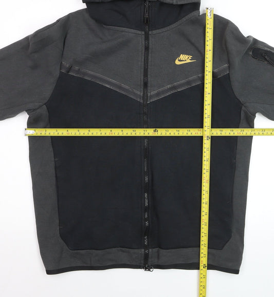 Nike Men's Grey Full Zip Hoodie M Sports Fleece Jacket