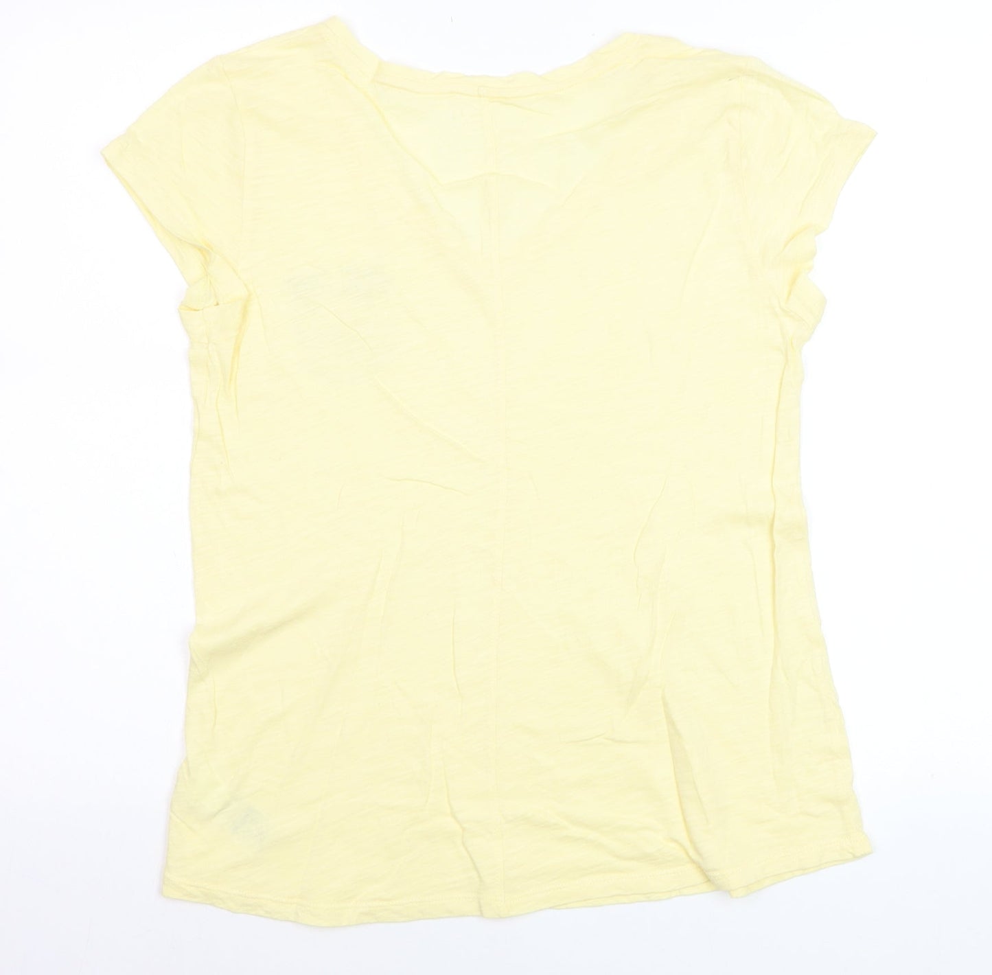 GAP Women’s Yellow V-Neck Short Sleeve Cotton T-Shirt Size M