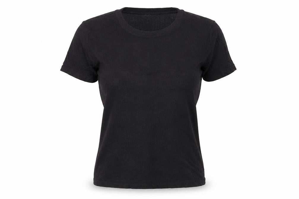 Monki Women Black Basic Cotton Short Sleeve T-Shirt L