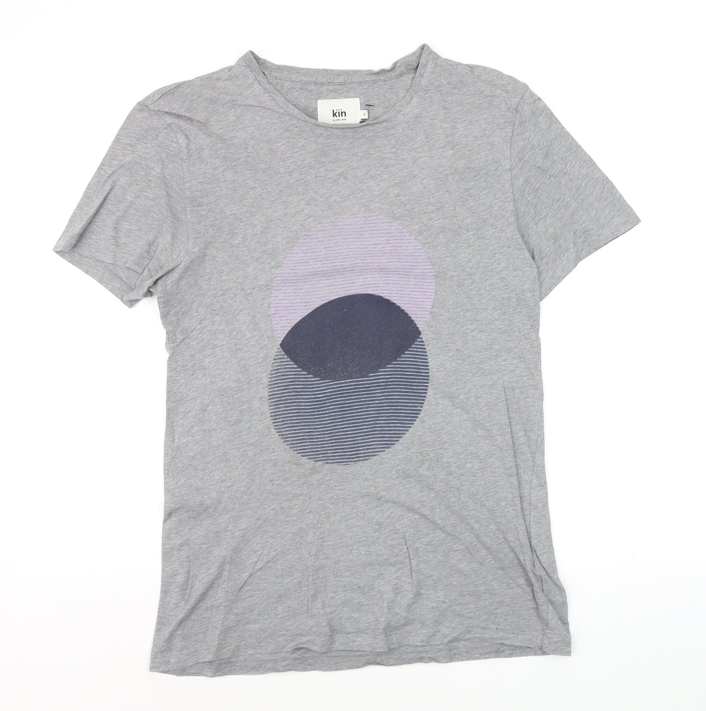 Kin by John Lewis Men's Grey Graphic Cotton T-Shirt Size S