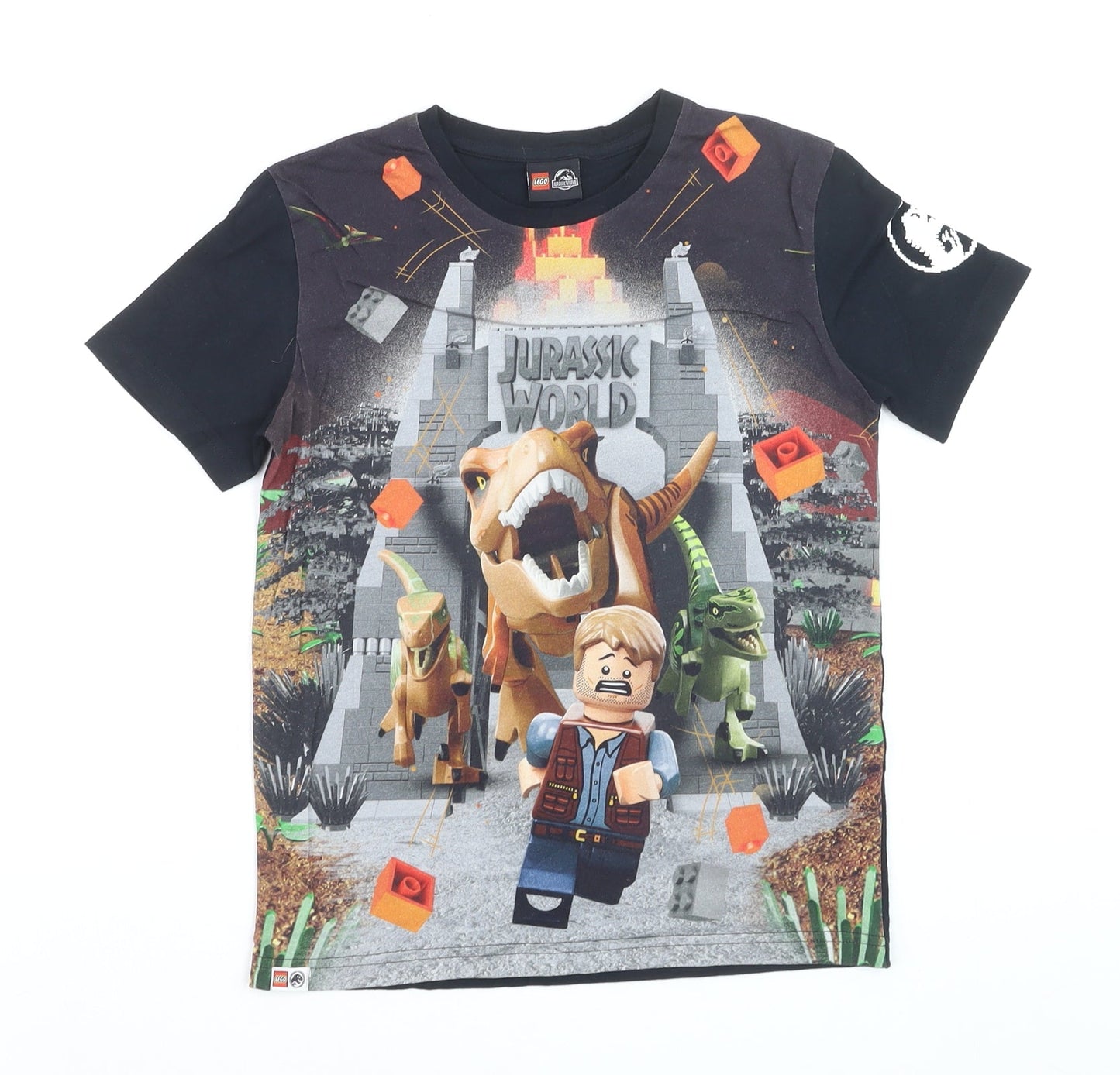 Next Boys Black LEGO Jurassic World Dinosaur Graphic T-Shirt 8 Years
