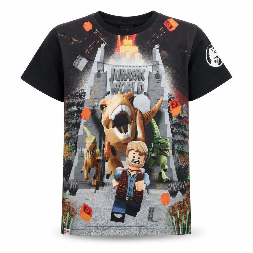 Next Boys Black LEGO Jurassic World Dinosaur Graphic T-Shirt 8 Years