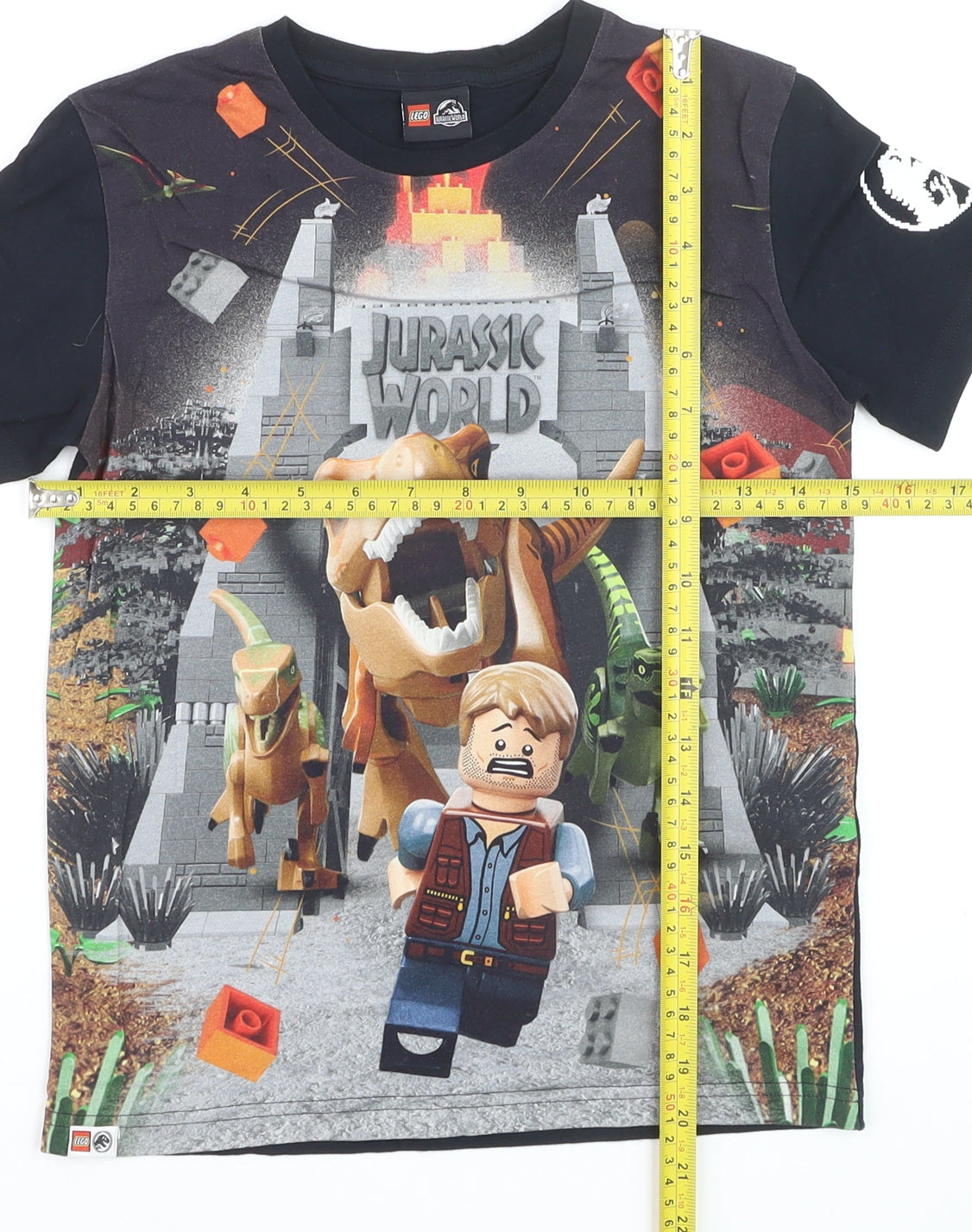 Next Boys Black LEGO Jurassic World Dinosaur Graphic T-Shirt 8 Years
