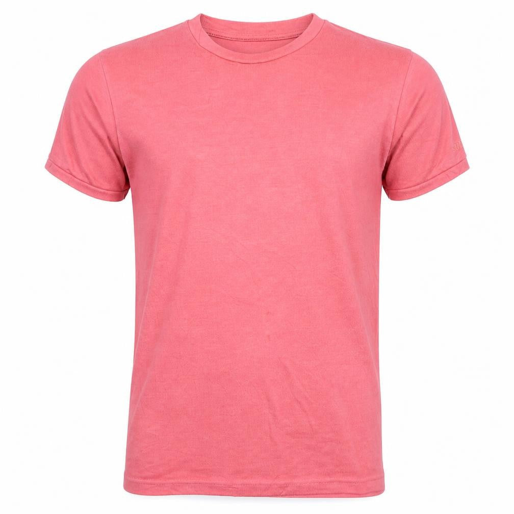 Sultan Men’s Pink Cotton Crew Neck Short Sleeve T-Shirt M