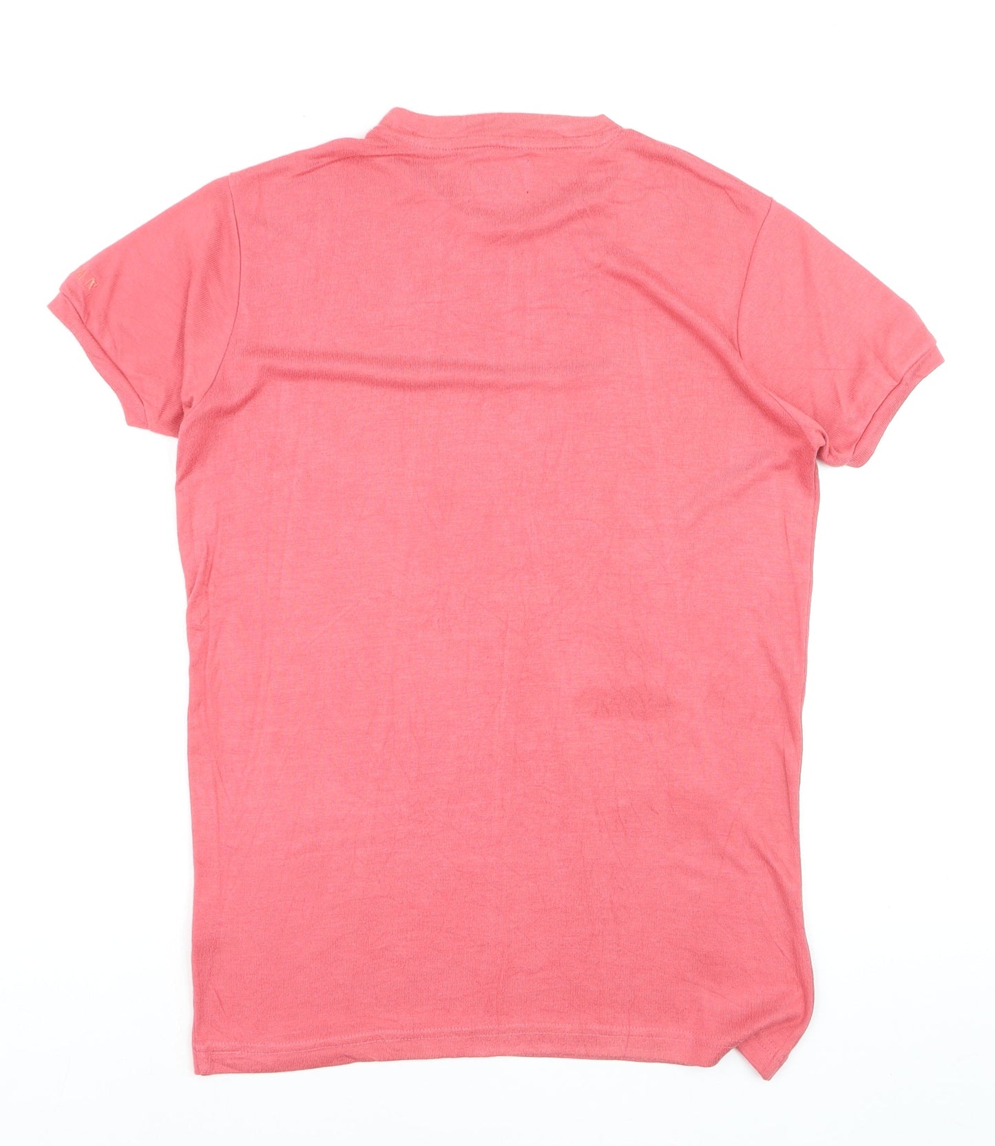 Sultan Men’s Pink Cotton Crew Neck Short Sleeve T-Shirt M
