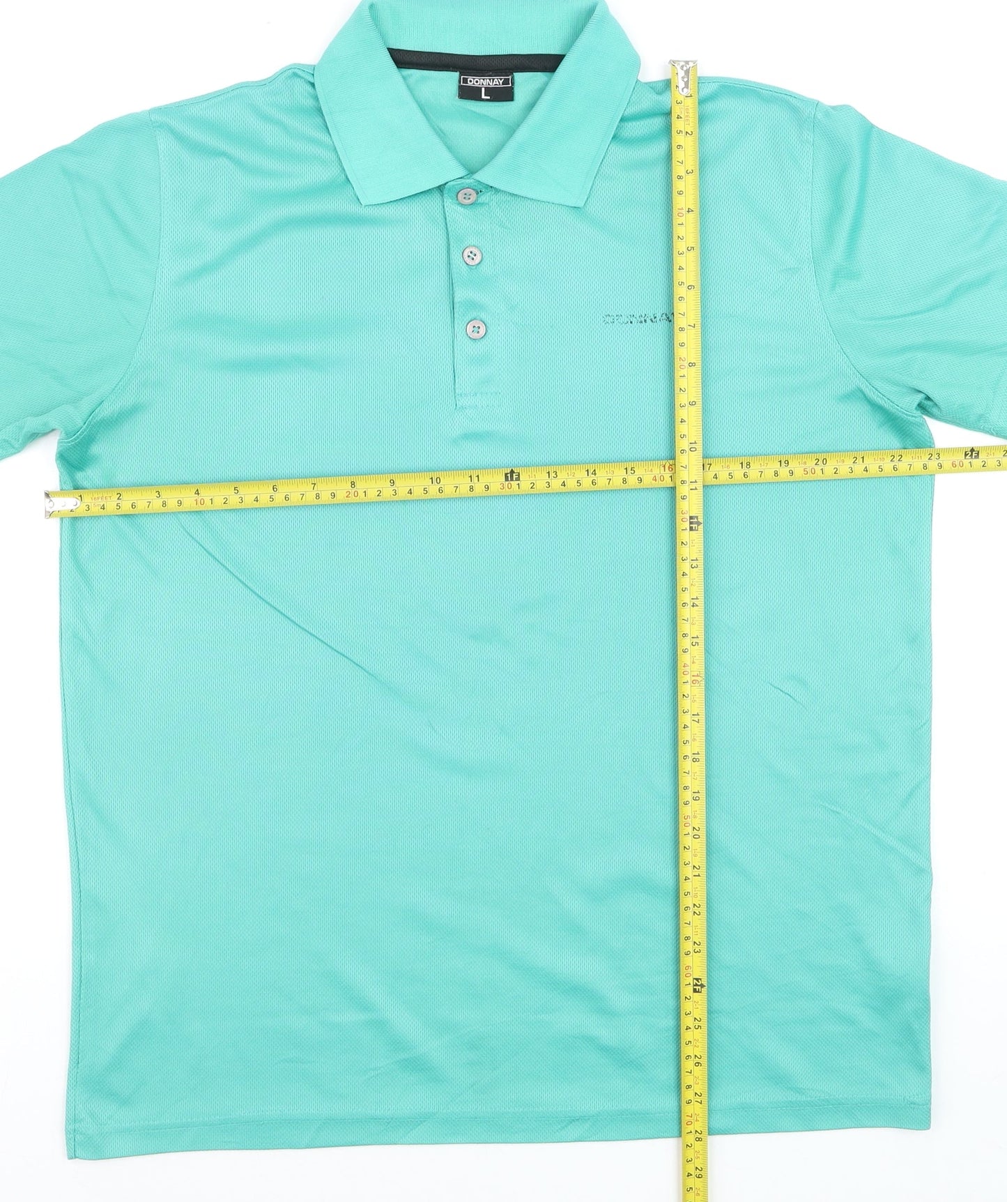 Donnay Men's Green Lightweight Polyester Polo Shirt Size L