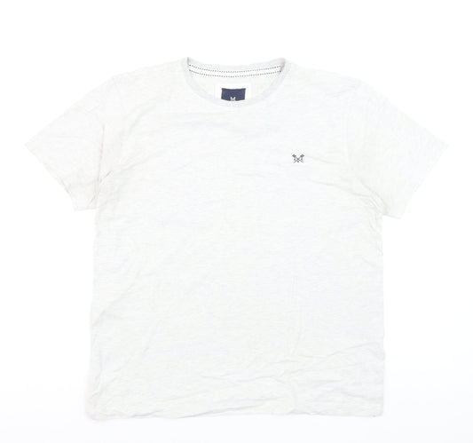 Crew Clothing Company Men's White Cotton T-Shirt Size L