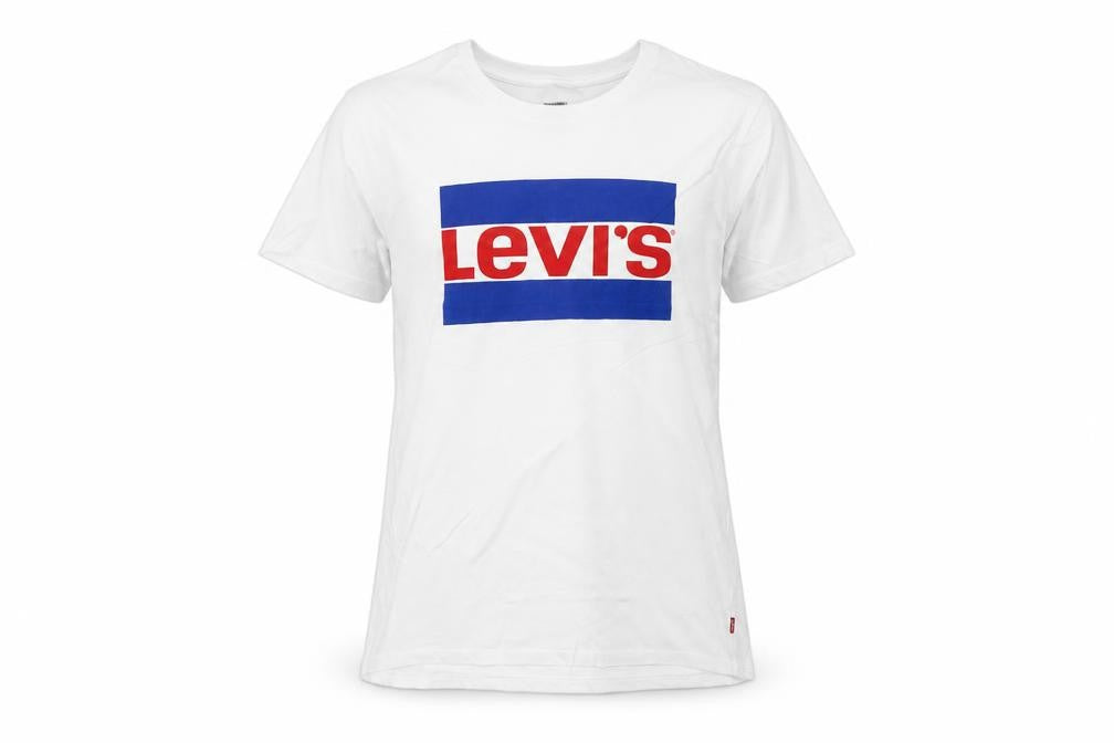 Levi's Men's White Small Logo Graphic Short Sleeve T-Shirt