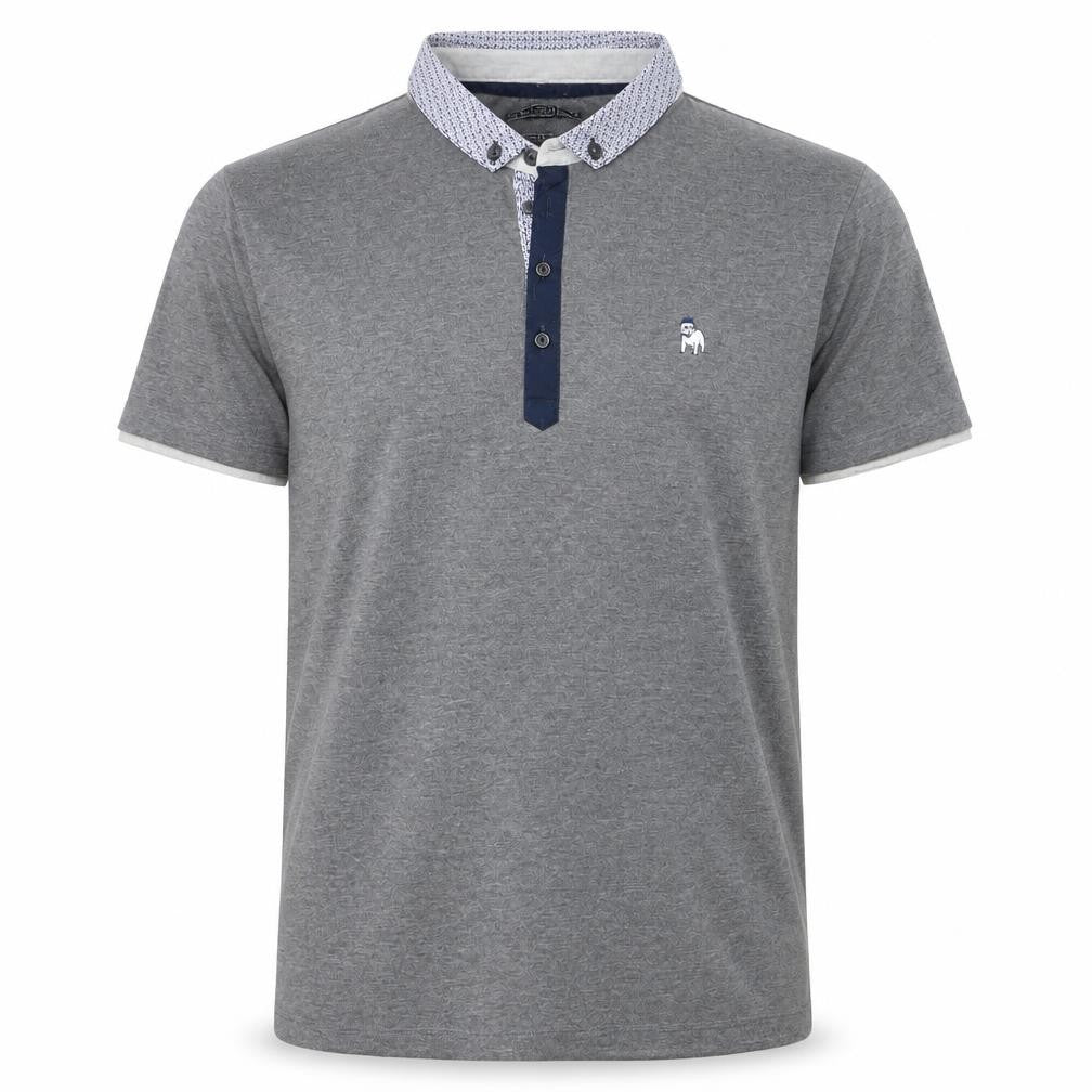 The Spitalfields Shirt Co Men’s Grey Polo Shirt Size L Collared Button-Down