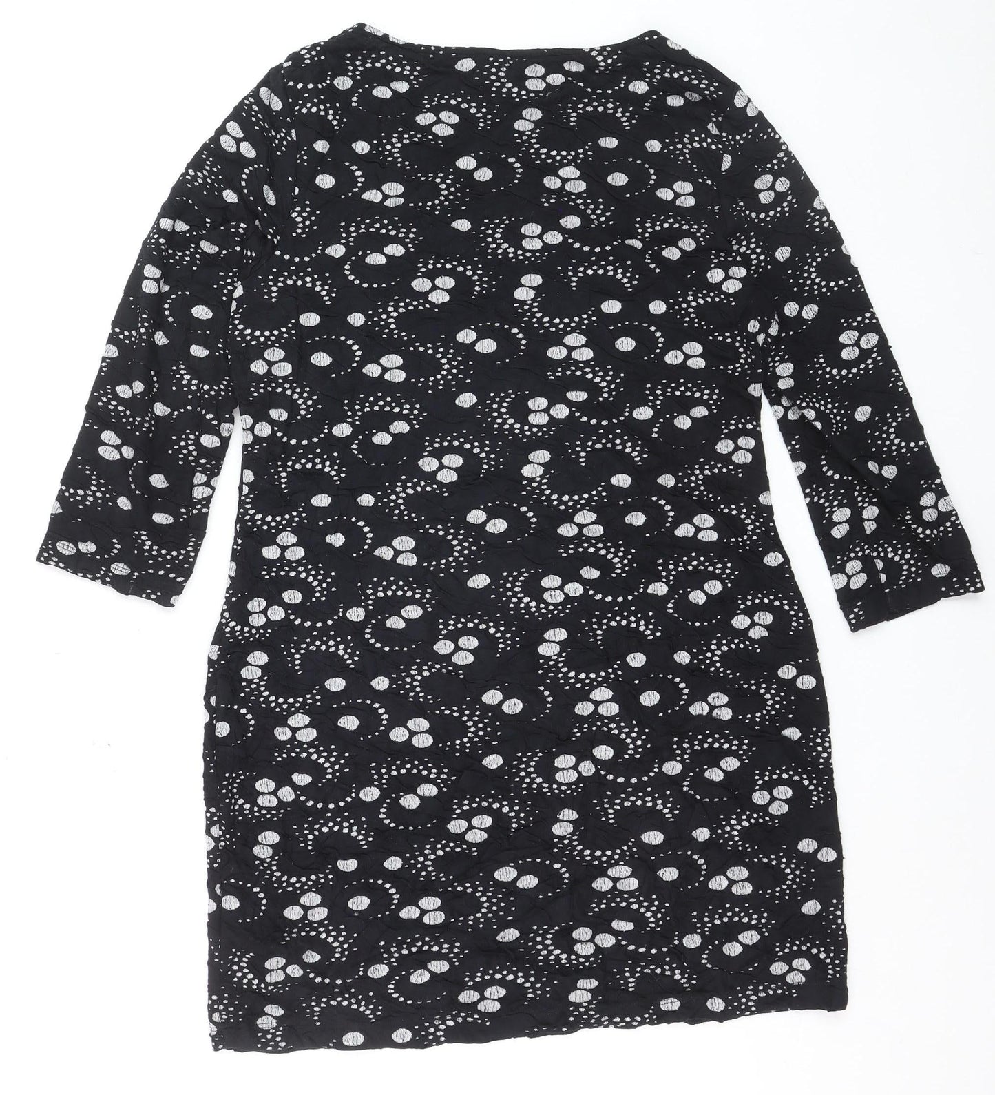Phase Eight Women Black Size 14 Shift Knee Length Dress
