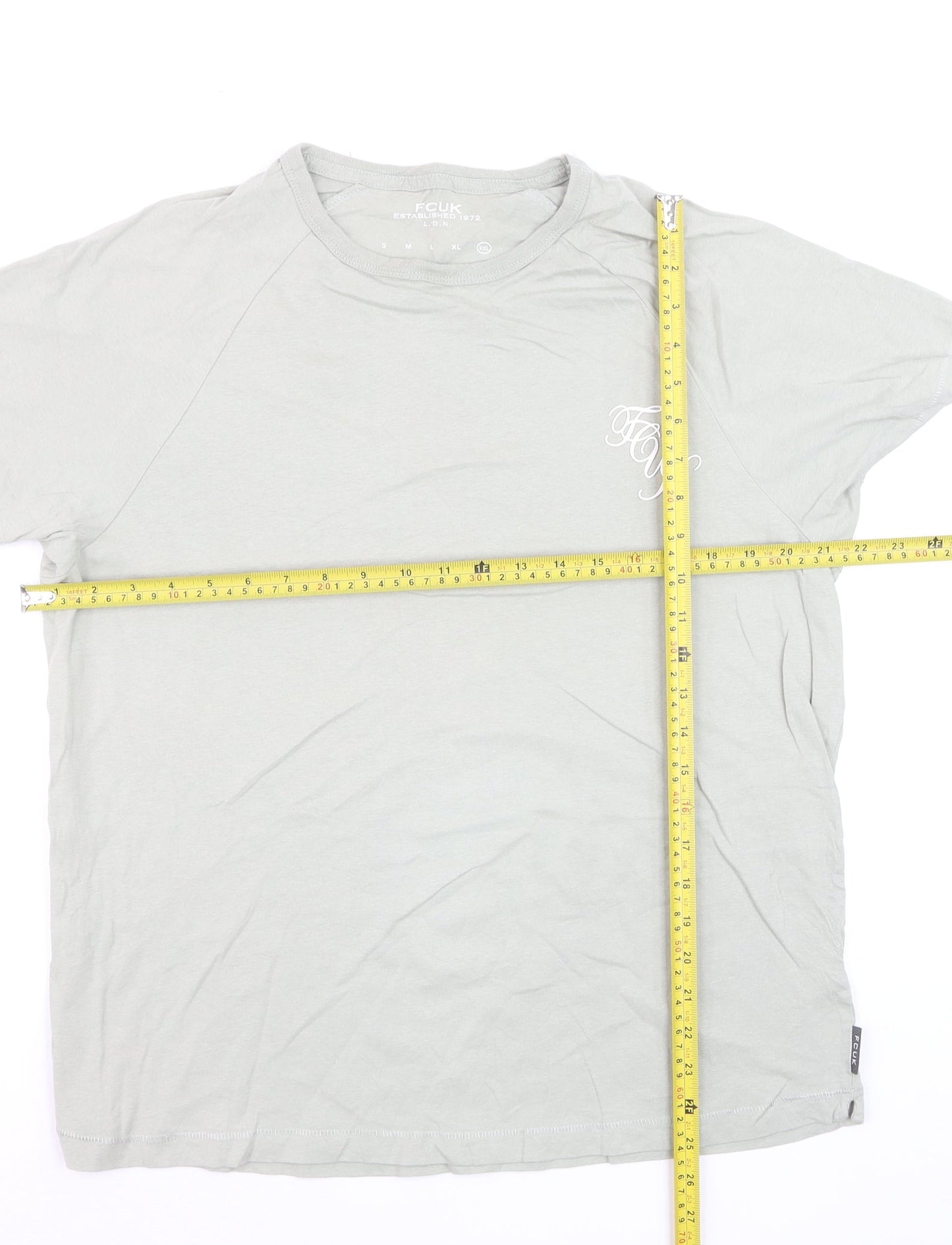 French Connection Men’s Grey Crew Neck Short Sleeve T-Shirt XXL