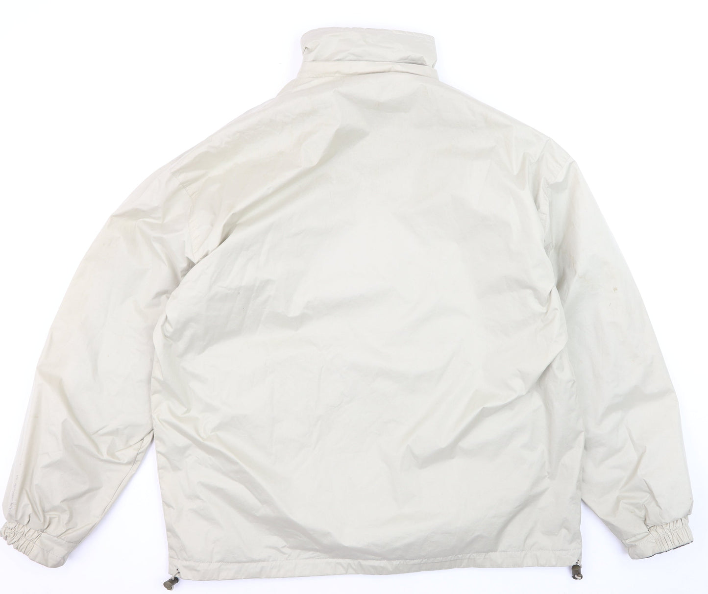 MBM Gear Men's Beige Windbreaker Jacket L Waterproof Full Zip