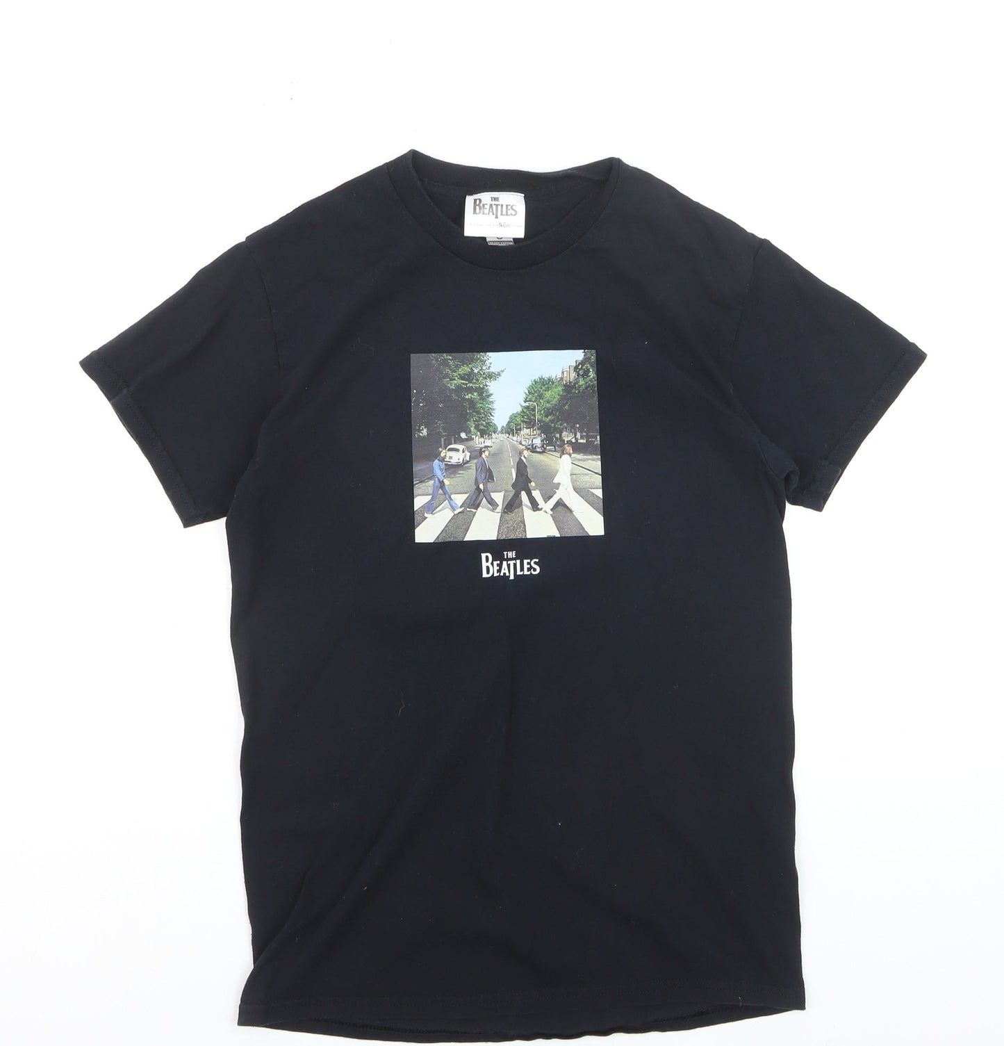 The Beatles Men's Black Heavy Cotton Graphic Band T-Shirt Size S