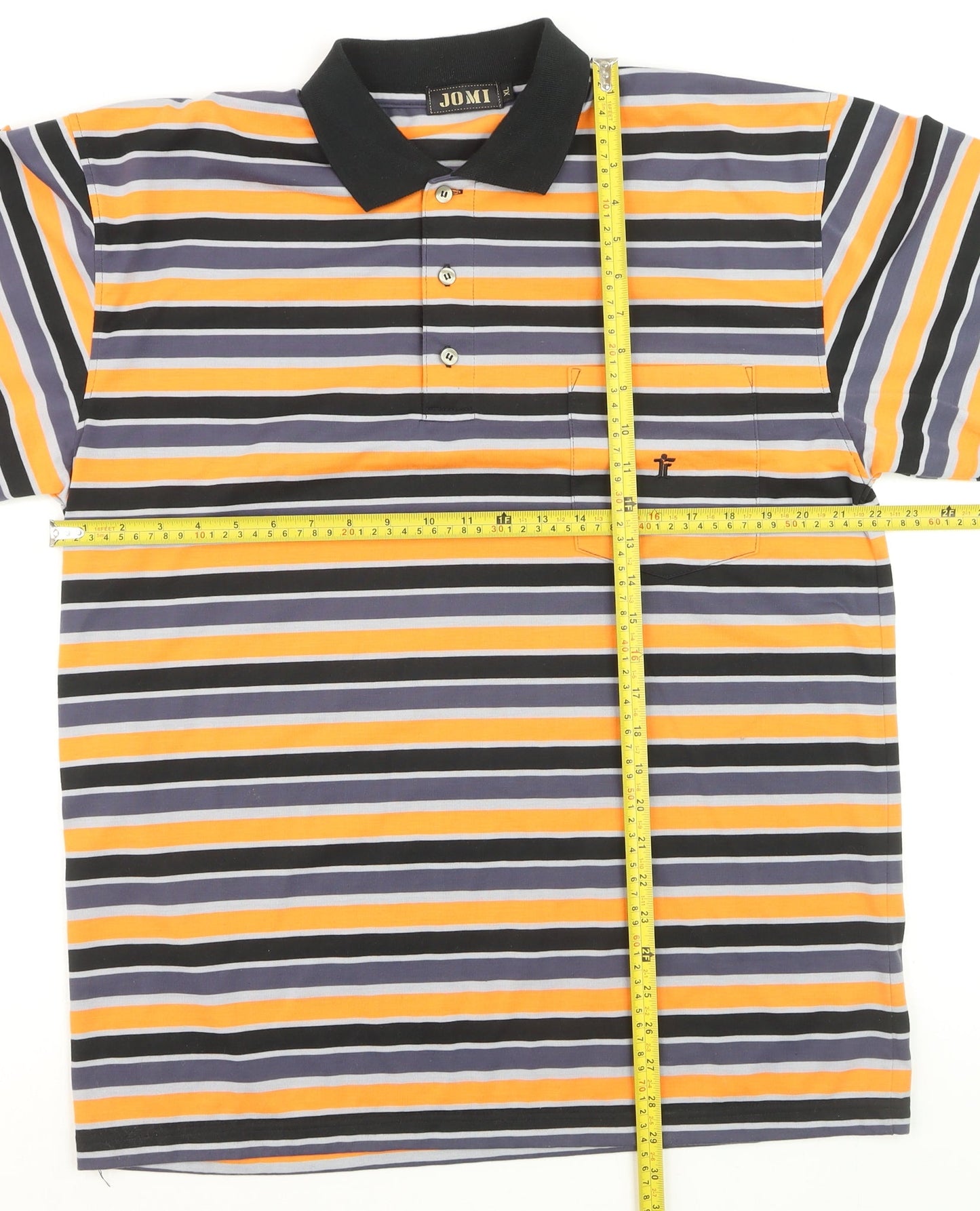 Jomi Men's Multicoloured Striped XL Cotton Polo Shirt