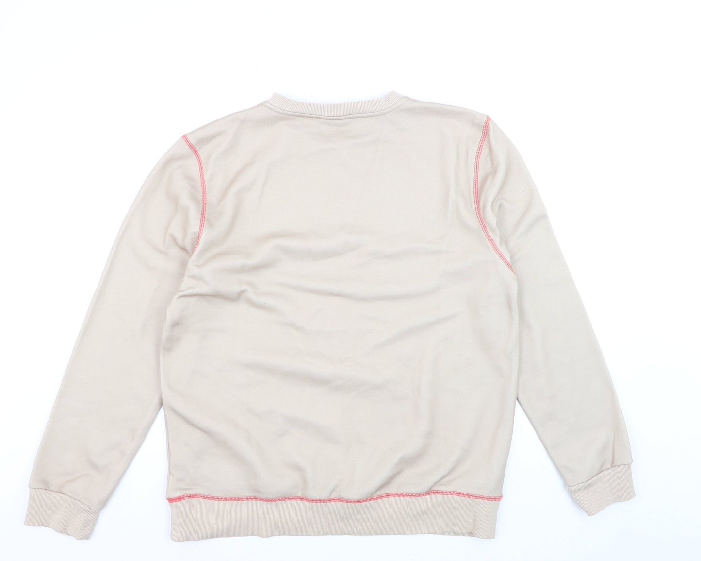 Vintage Supply Men's Beige Graphic Pullover Sweatshirt M