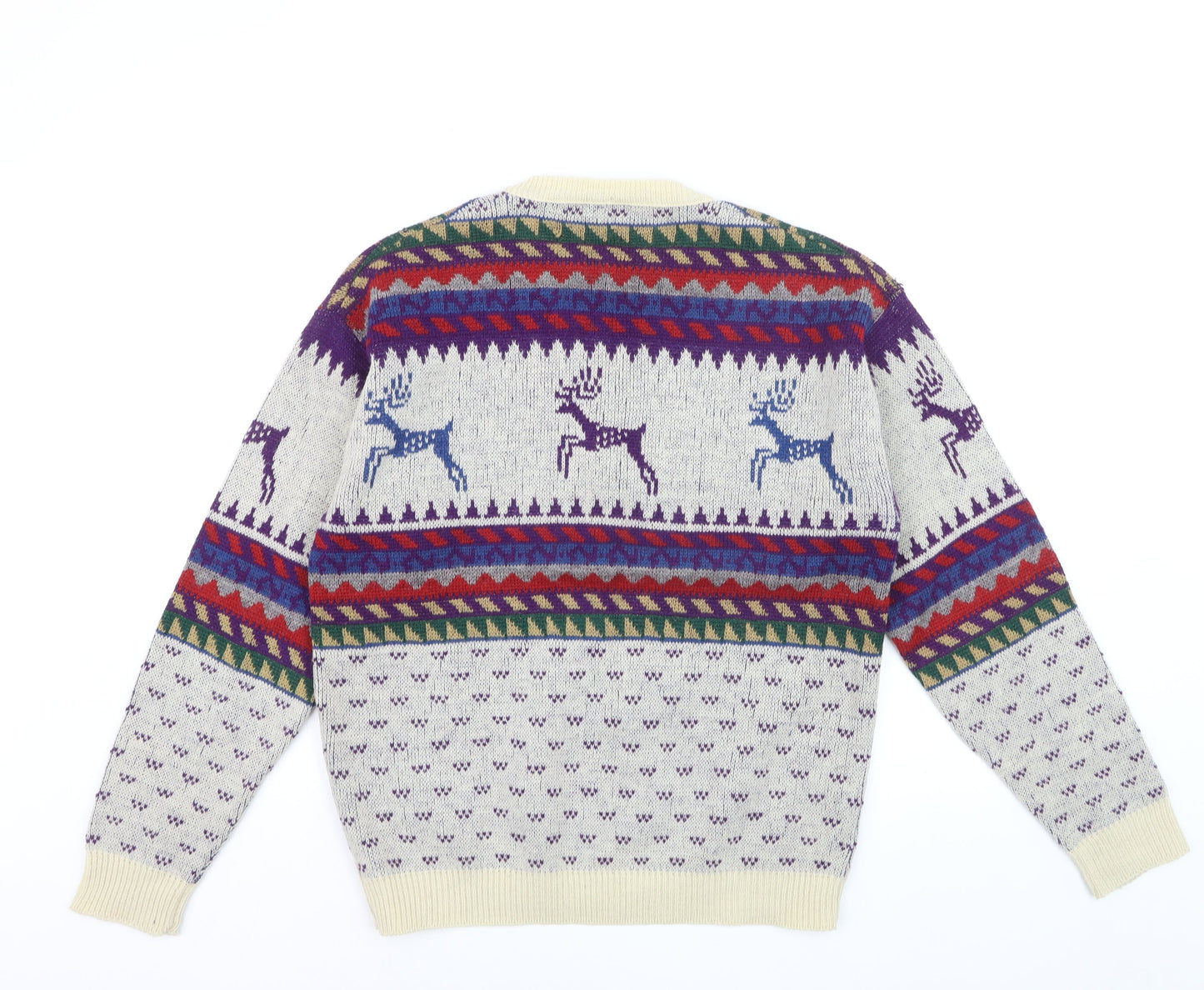 Pendleton Men's Multicoloured Wool Fair Isle Reindeer Jumper L