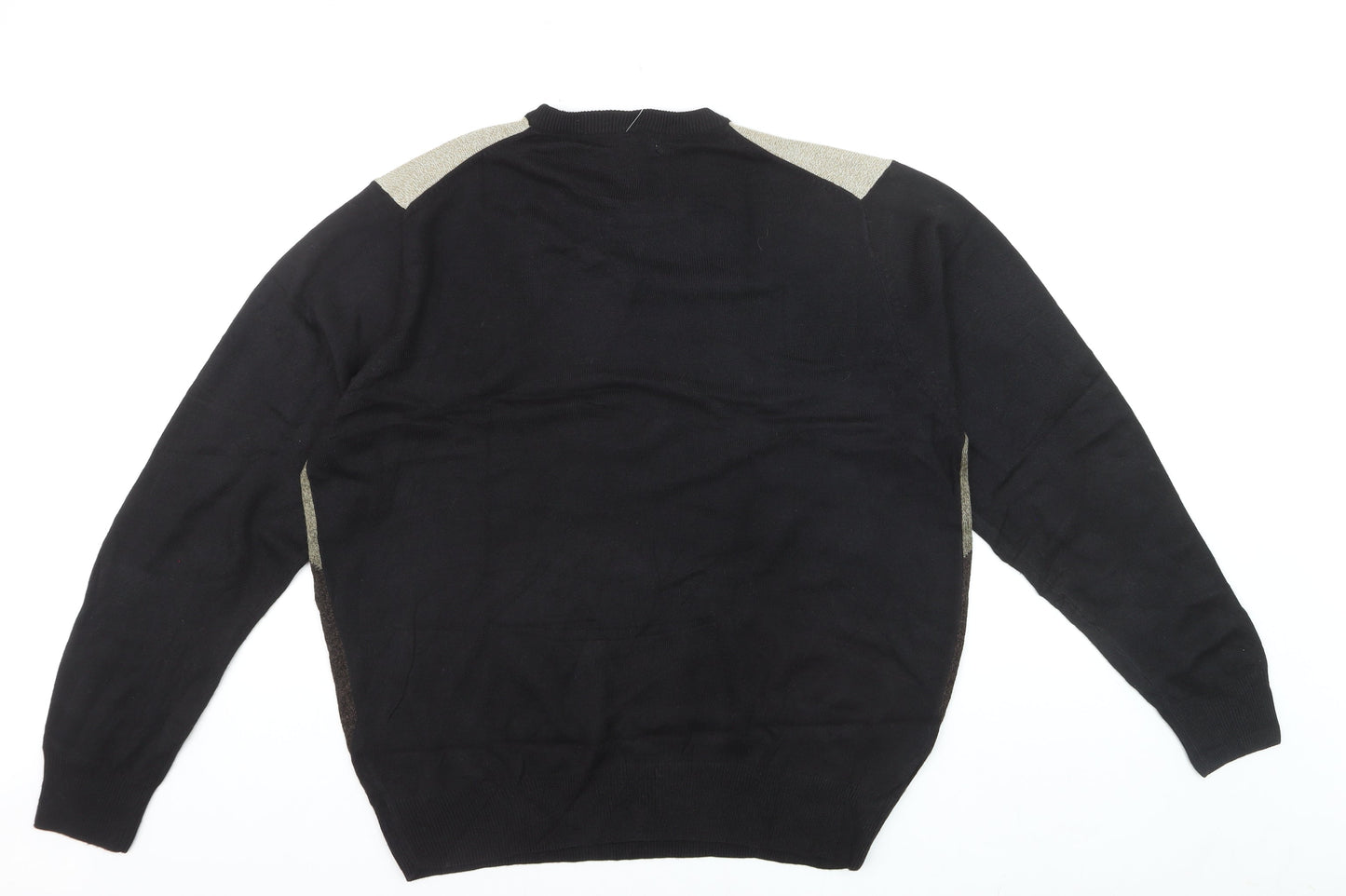 Geoffrey Beene Men's Black Argyle Acrylic Pullover Jumper L
