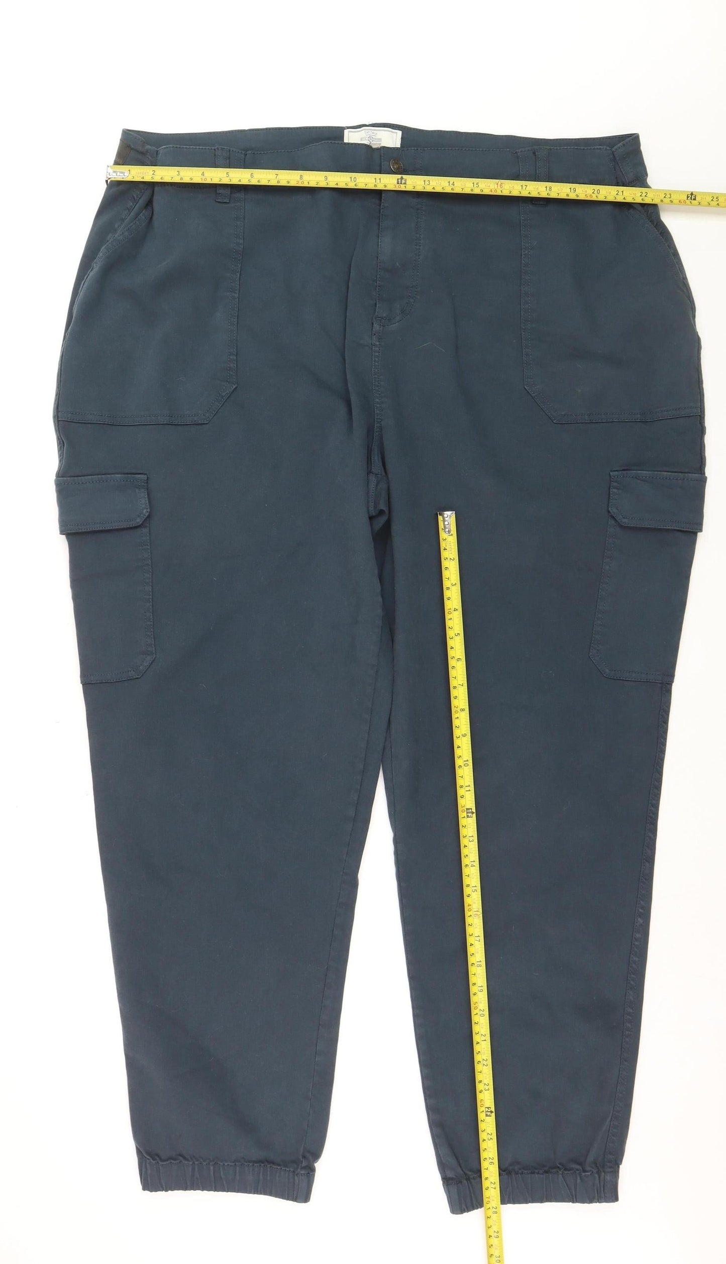 Fat Face Mens Blue Cargo Trousers 24L Regular Fit Cotton Blend