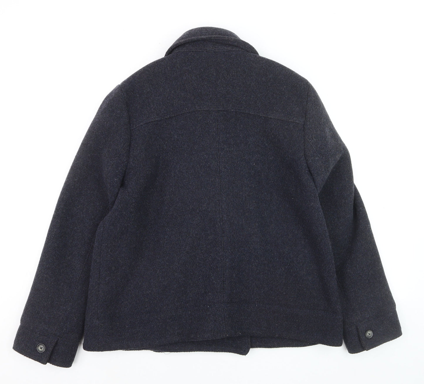 GAP Women’s Navy Wool Blend Pea Coat L Classic Winter Jacket