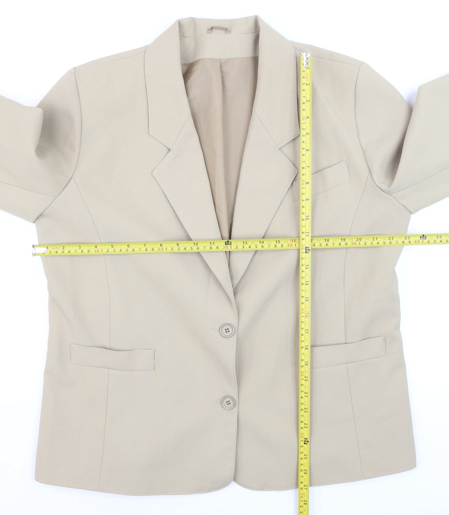 Debenhams Classics Beige Women's Size 16 Single-Breasted Blazer
