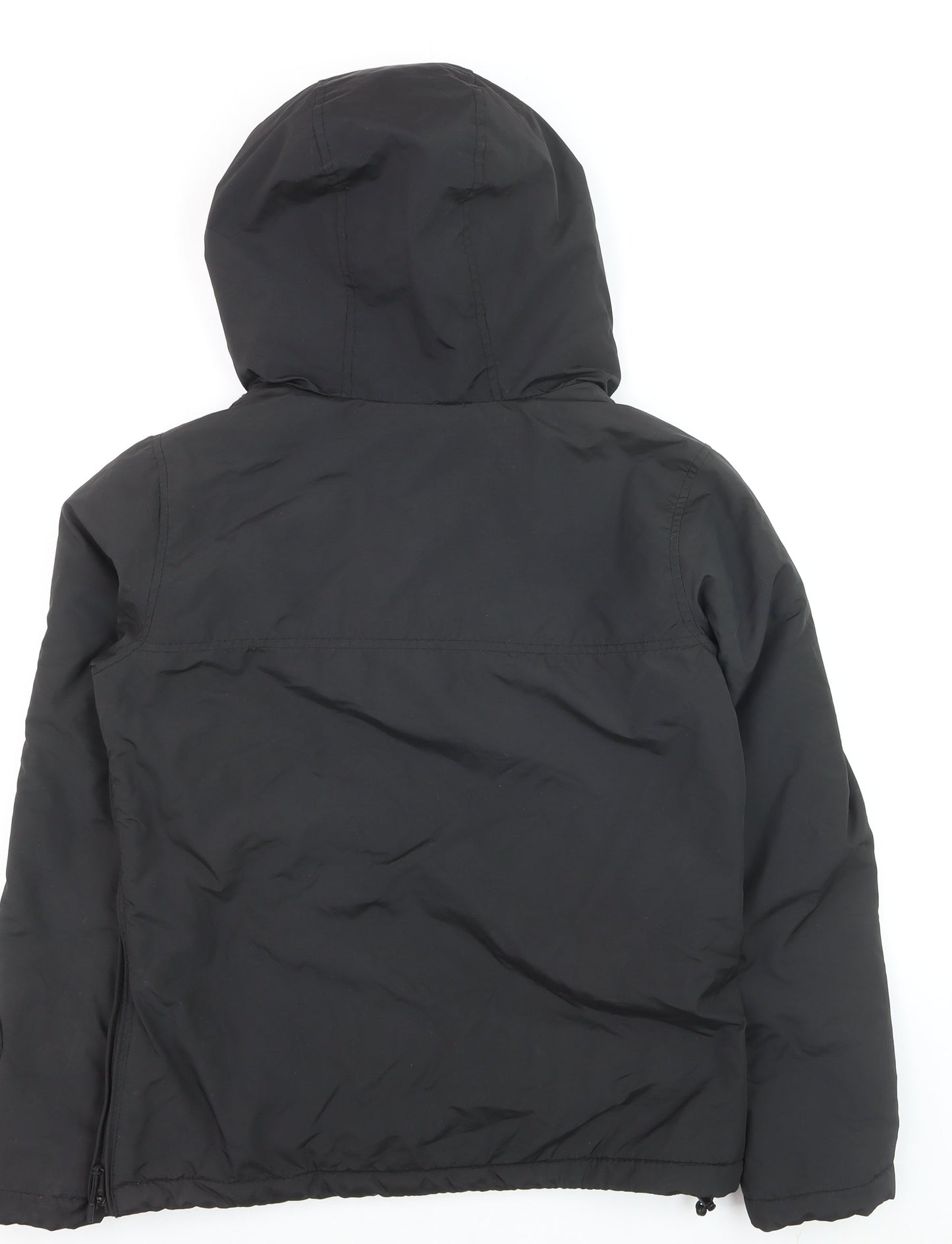 Pull&Bear Men’s Black Hooded Windbreaker Jacket Size S