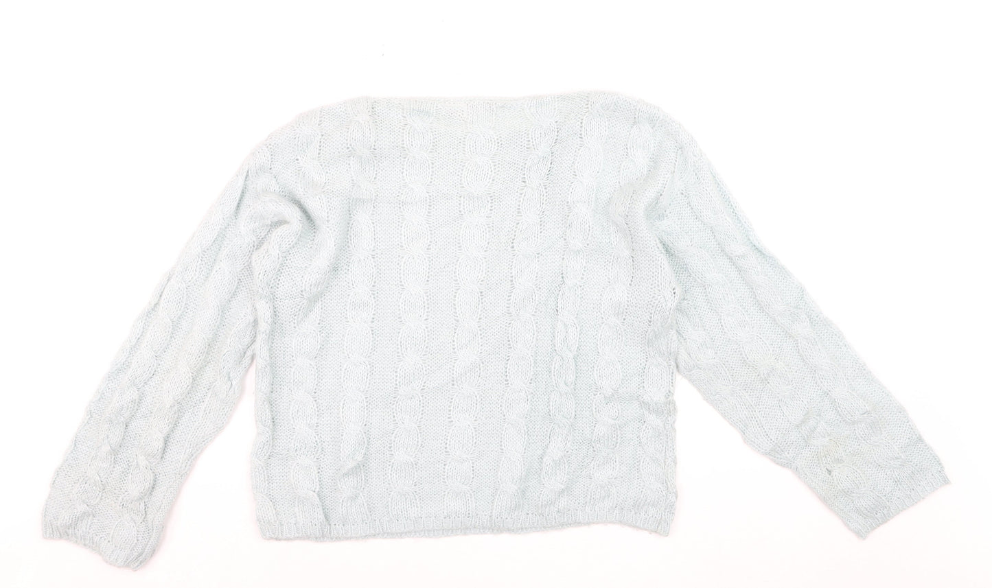 Jones New York Womens Ivory Cable-Knit Wool Blend Jumper S