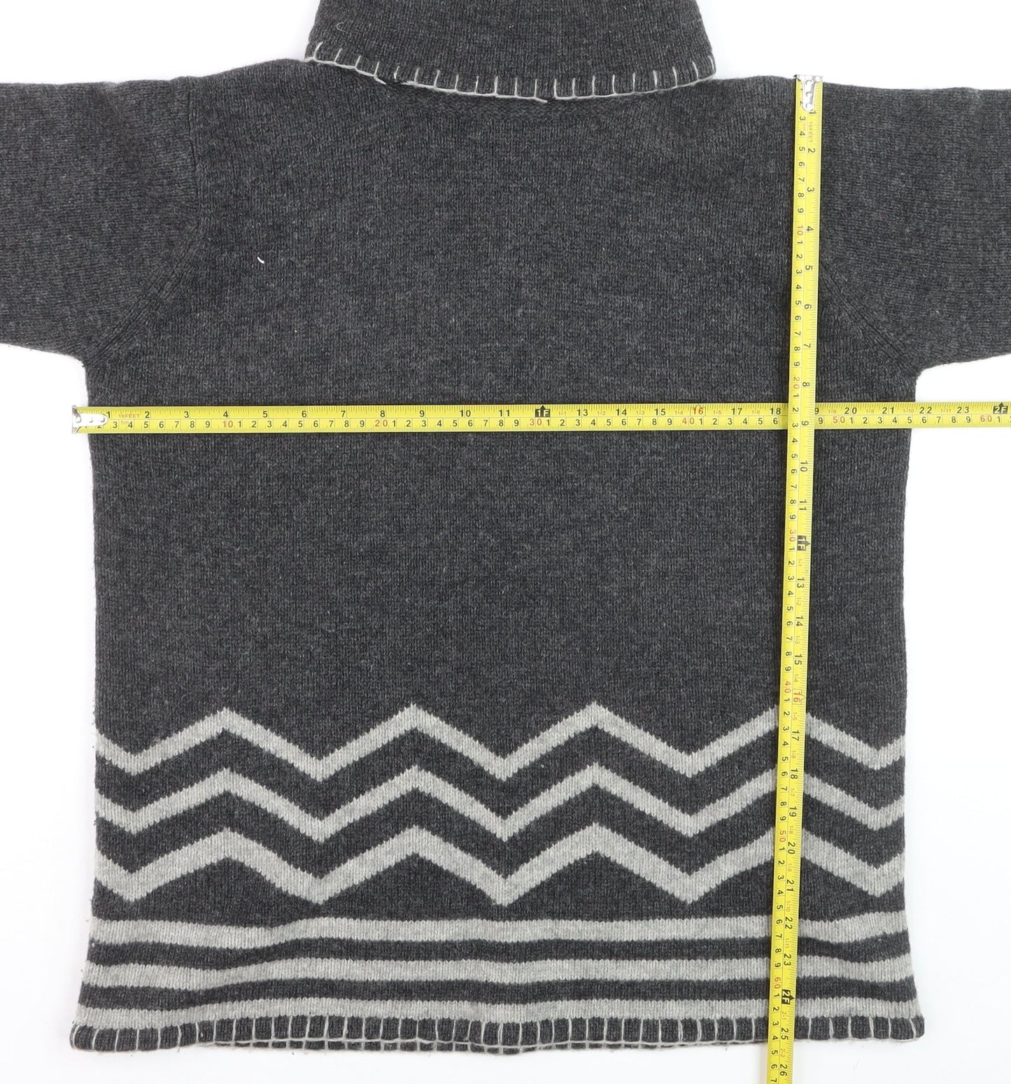 BHS Women’s Grey Roll Neck Wool Pullover Jumper Size 14-16