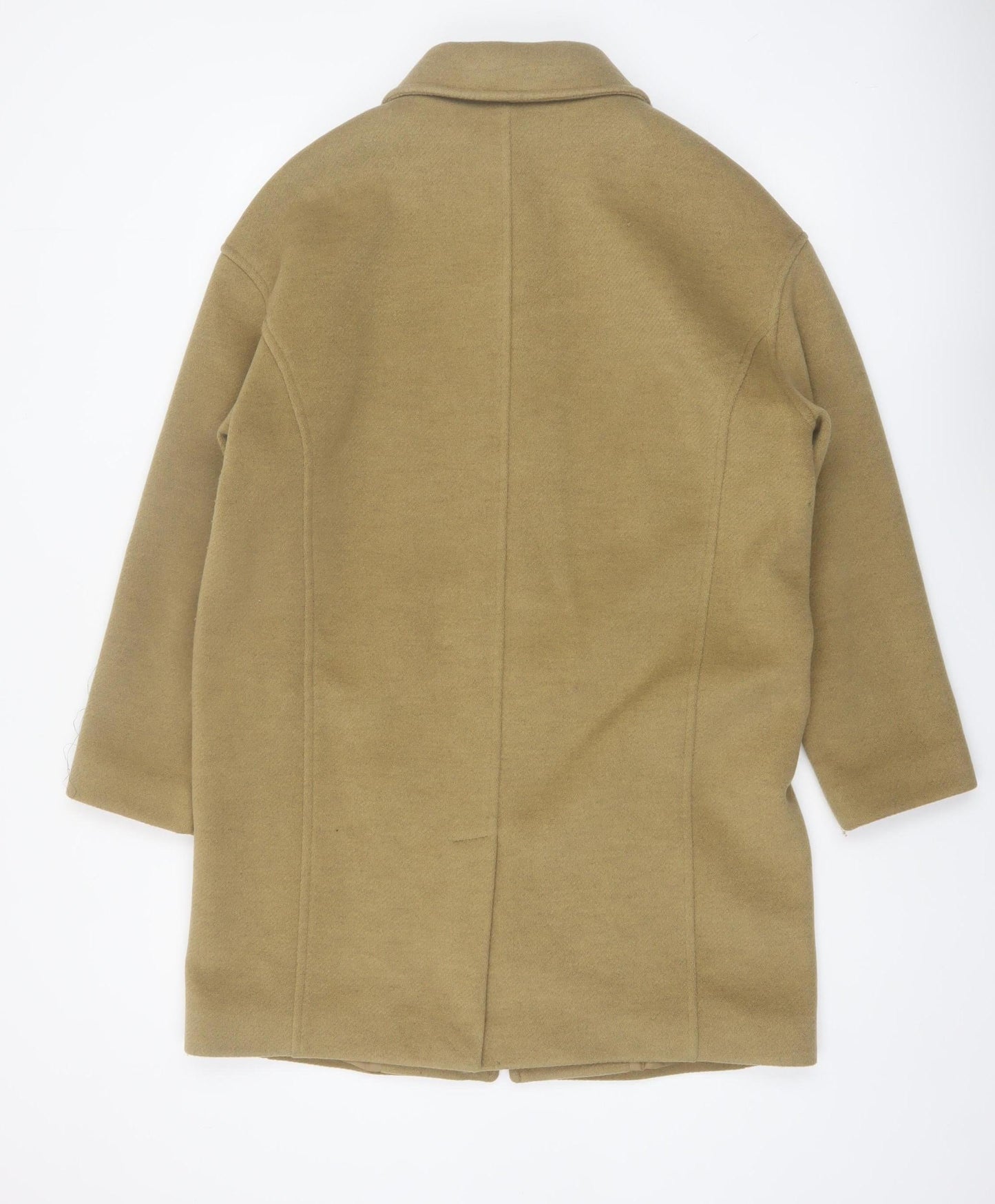 Marks and Spencer Women's Beige Mid-Length Overcoat Size 12 Regular