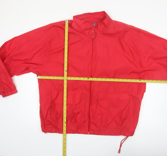 Woolrich Men's Red Nylon Windbreaker Jacket Size L Outdoor Casual