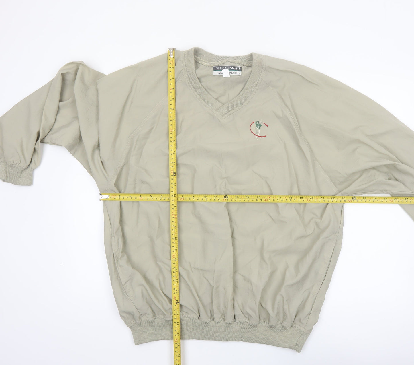 Munsingwear Men’s Beige V-Neck Pullover Golf Sweatshirt L