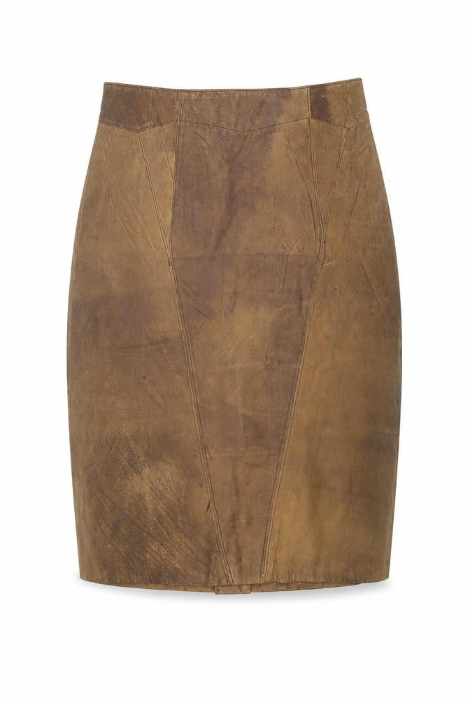 David Benjamin Womens Brown Leather Pencil Skirt Size 10 Vintage