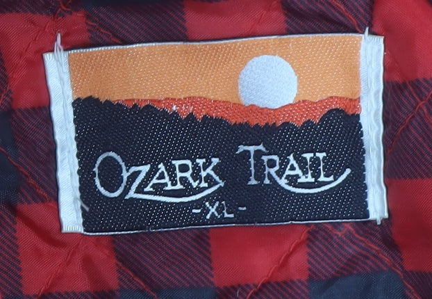 Ozark Trail Men Red XL Waterproof Hooded Rain Coat Jacket