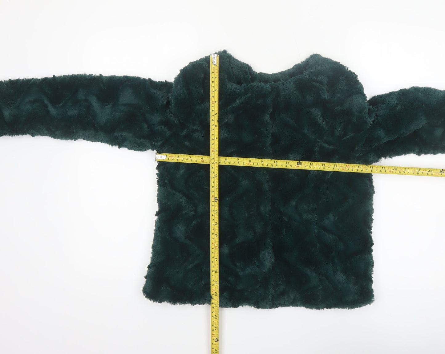 Vero Moda Women’s Green Faux Fur Short Jacket Size S