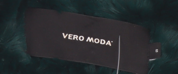 Vero Moda Women’s Green Faux Fur Short Jacket Size S