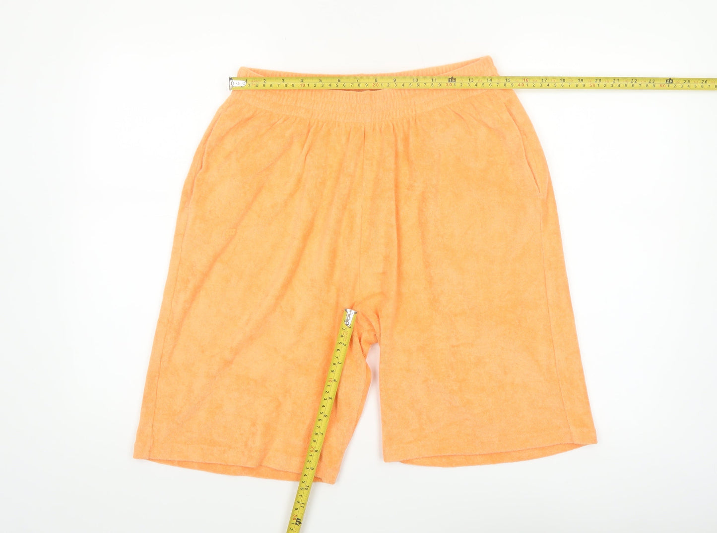 Pangaia Men's Orange Cotton Sweat Shorts Medium Casual Lightweight