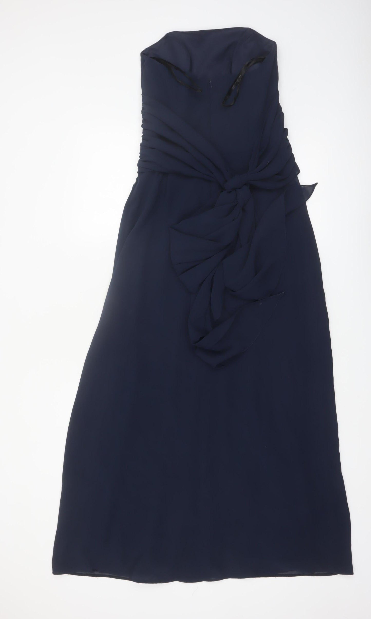 Dessy Collection Women's Blue Strapless Long Formal Dress Size 10