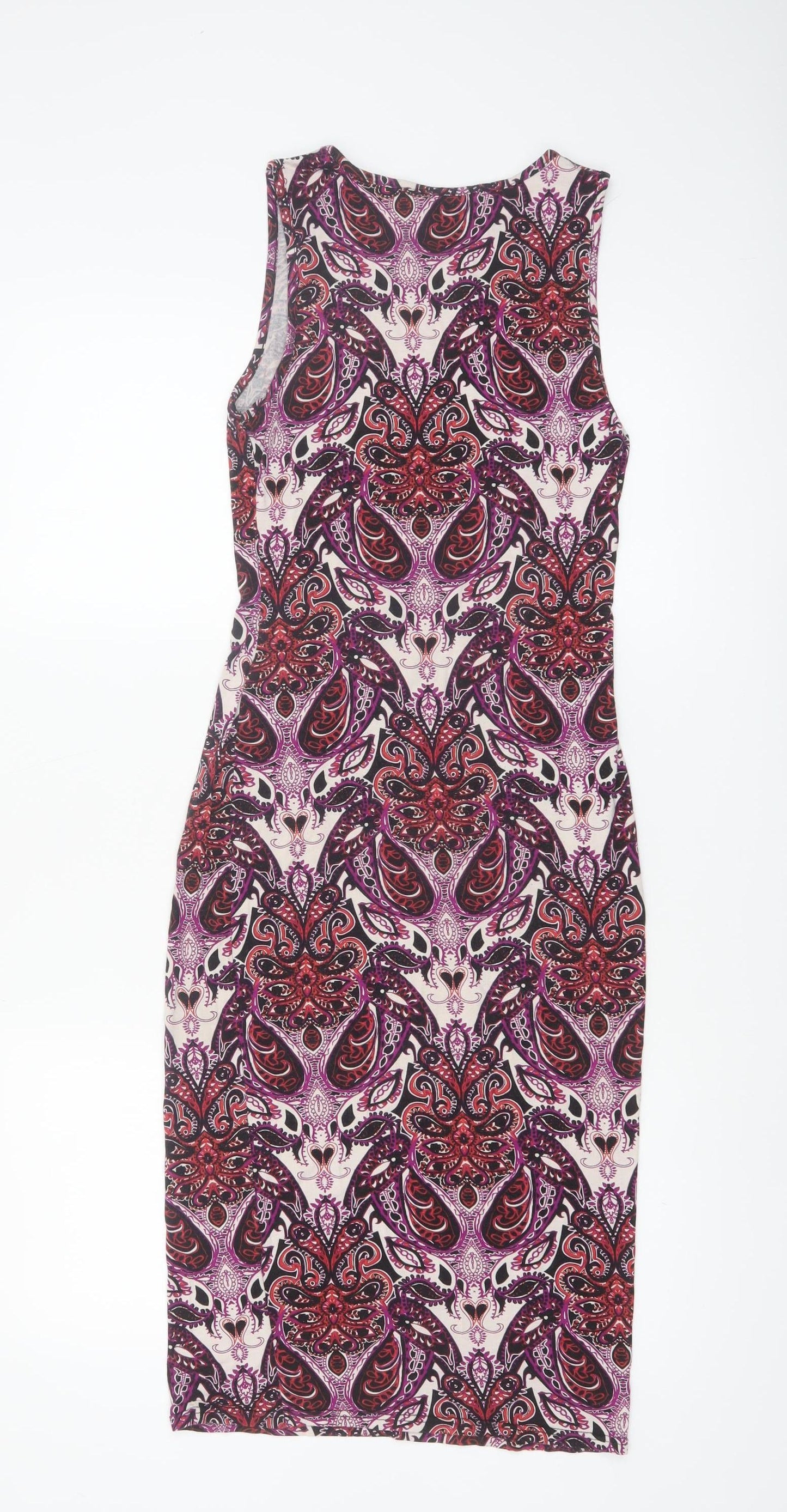 Miss Selfridge Women's Multicoloured Paisley Bodycon Dress Size 6