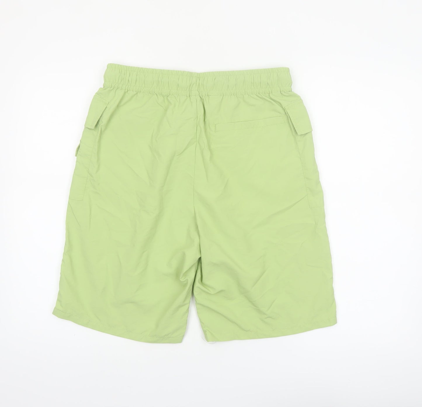 ASOS Men’s Green Cargo Shorts Size 32 Regular Fit Elastic Waist