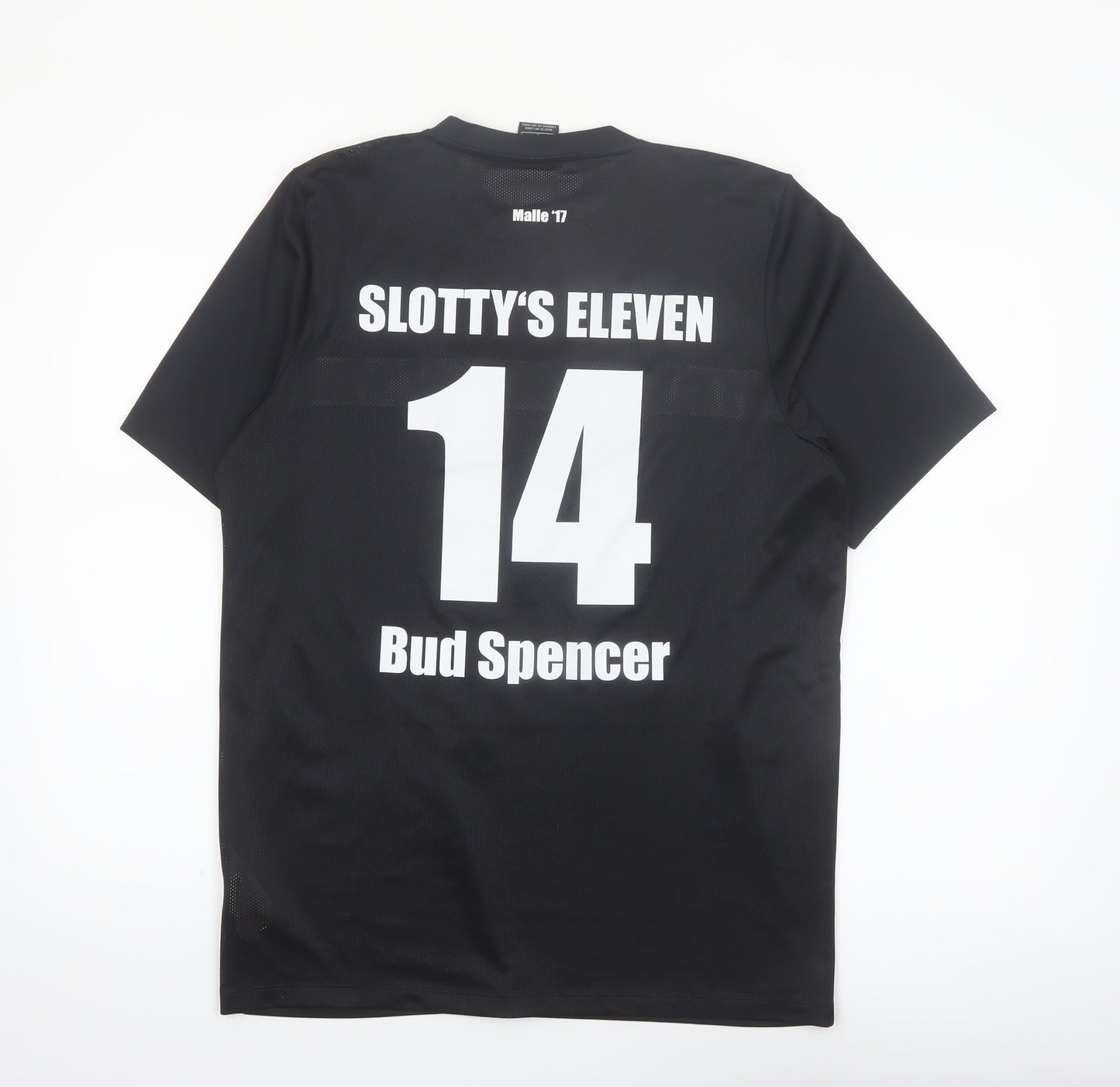 Nike Men’s Black Dri-Fit T-Shirt Sz L Slotty's Eleven Bud Spencer Sports Tee