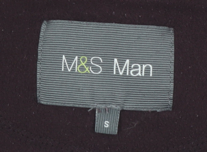 Marks and Spencer Men's Purple Fleece Full Zip Jacket Size S