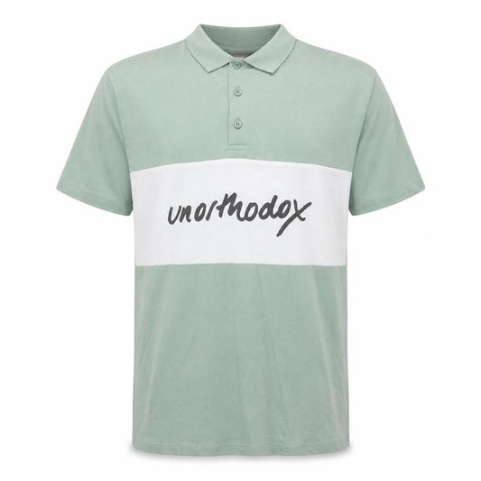 ASOS Men’s Green & White Colourblock Polo Shirt Size M 100% Cotton