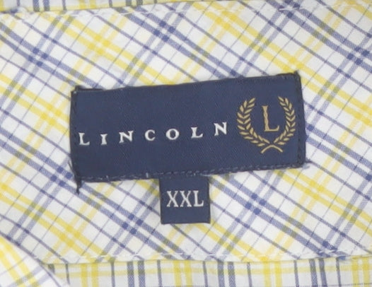Lincoln Men's Blue 2XL Cotton V-Neck Sleeveless Jumper Vest