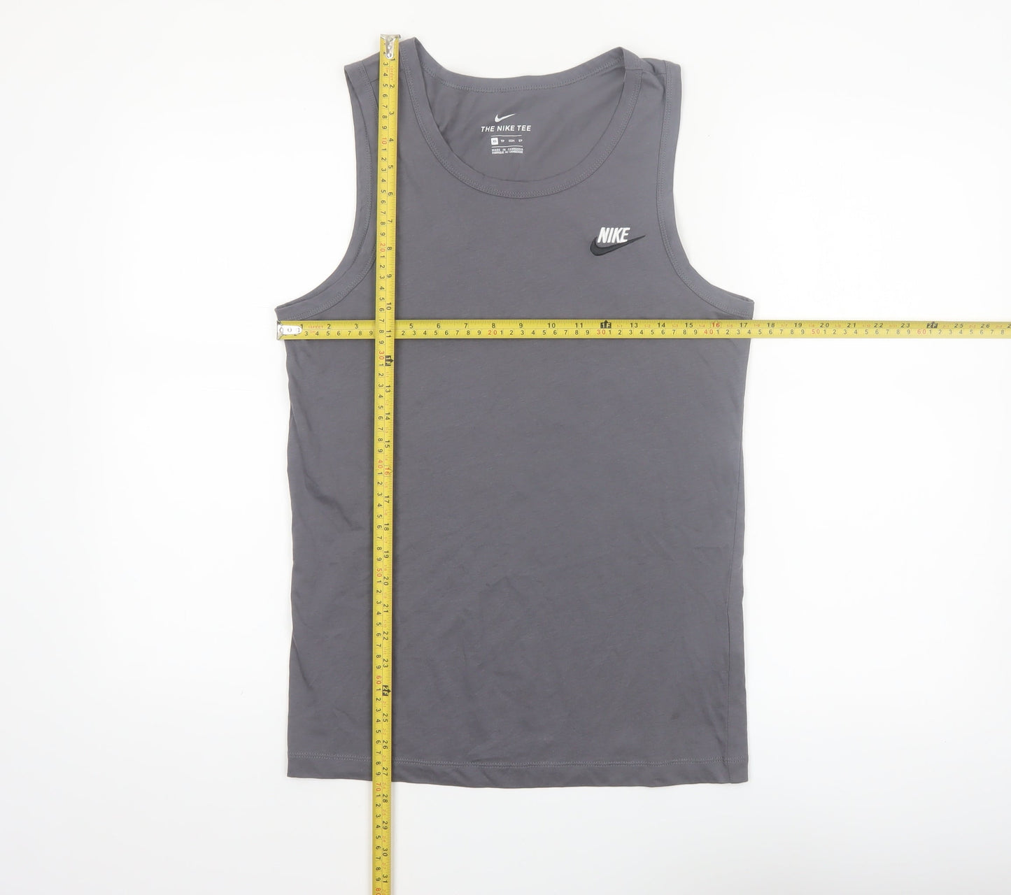 Nike Men's Grey XS Sleeveless Cotton Casual Sports Vest